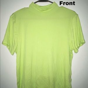 Neon yellow/green turtle neck shirt